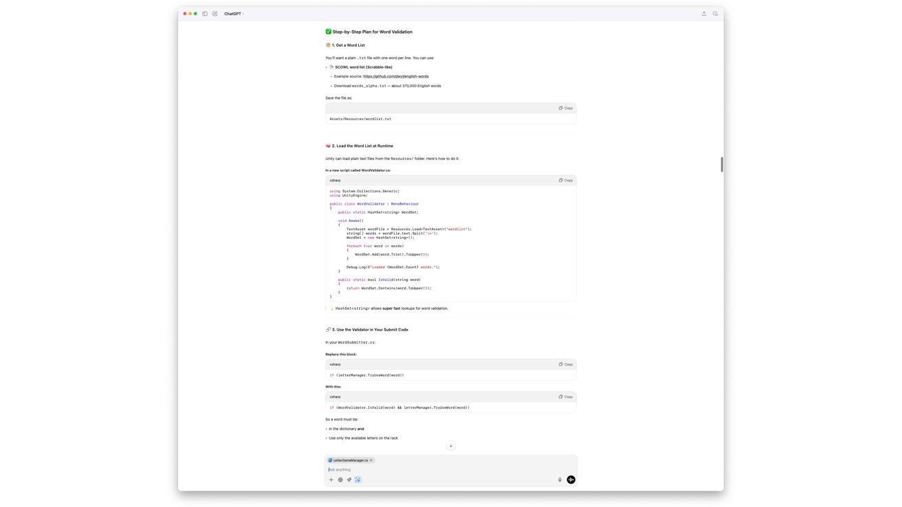 How Unity works with ChatGPT to make coding easy