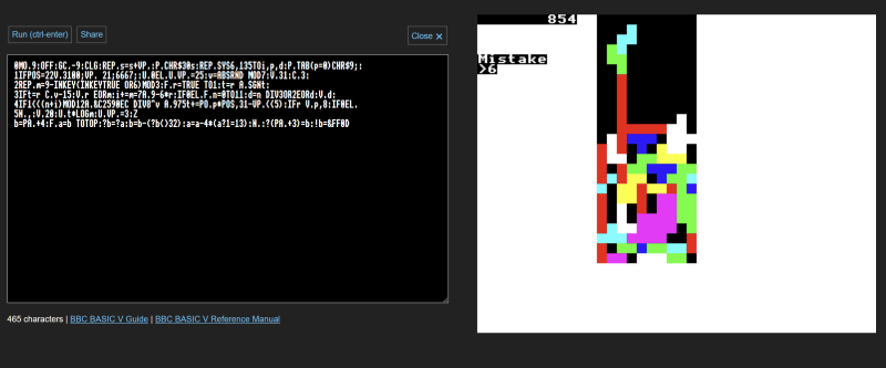 Tetris In A Single Line Of Code