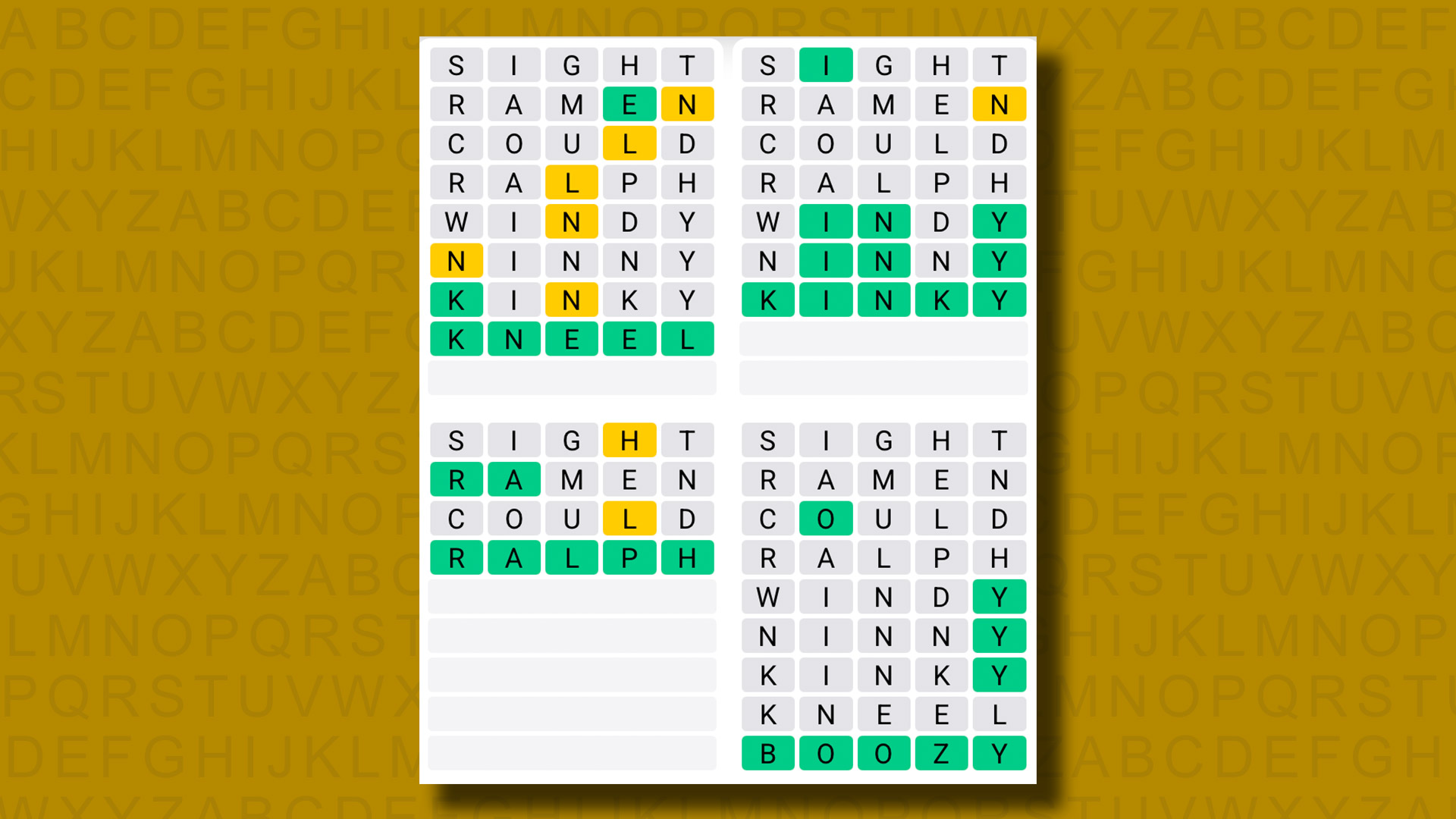 Quordle hints and answers for Friday, August 8 (game #1292)