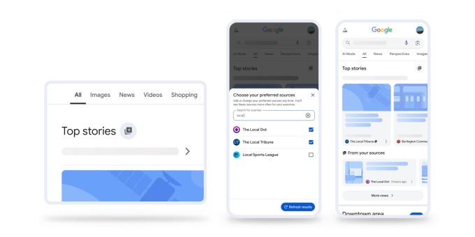 Google will now let you pick your top sources for search results