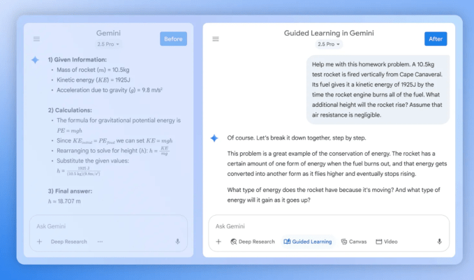 Google takes on ChatGPT’s Study Mode with new ‘Guided Learning’ tool in Gemini