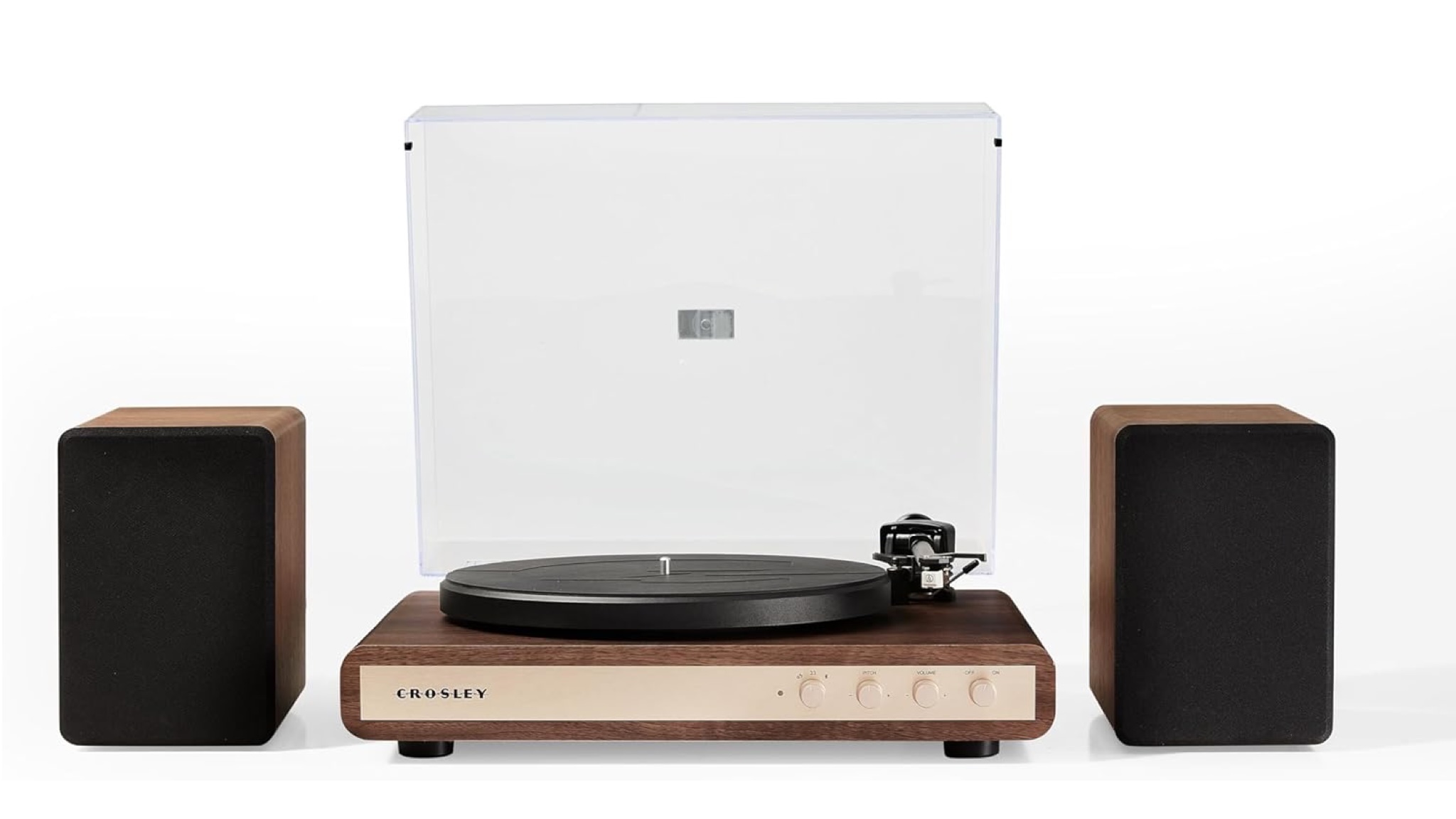 This turntable and speakers package is stylish and very affordable, and looks tempting for vinyl beginners