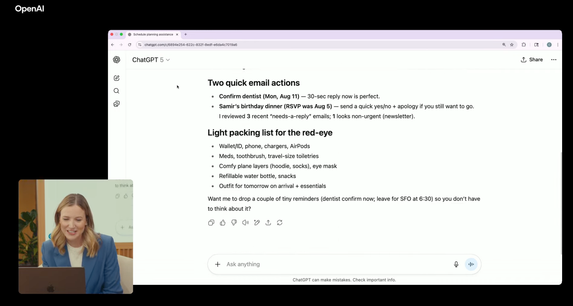 You can finally give ChatGPT access to Gmail and Google Calendar