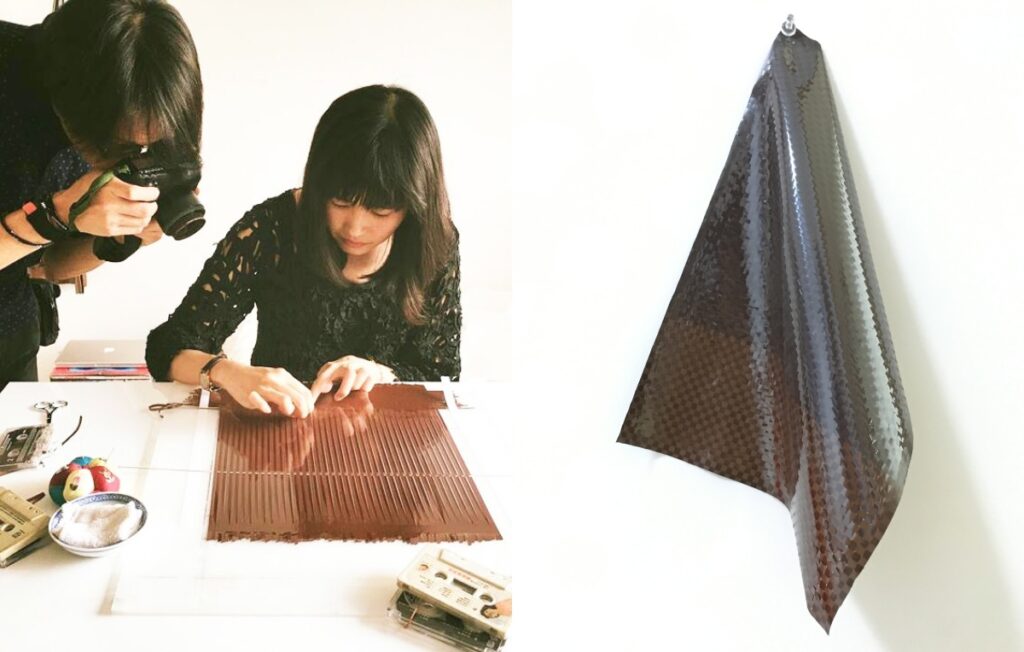 This S’pore designer turns old cassette tapes into fabric